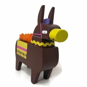 Brown Wooden Burro Donkey Decor